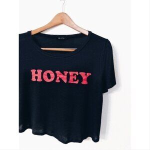 G mini “Honey” graphic crop top